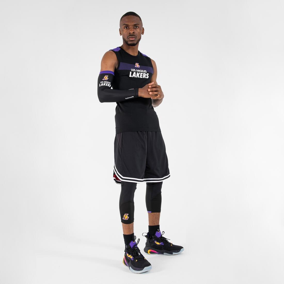 Men Basketball Base Layer Jersey Ut500 - Nba Los Angeles Lakers, Black, , large image number 5