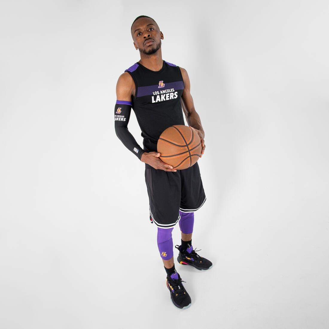 Men Basketball Base Layer Jersey Ut500 - Nba Los Angeles Lakers, Black, , large image number 6