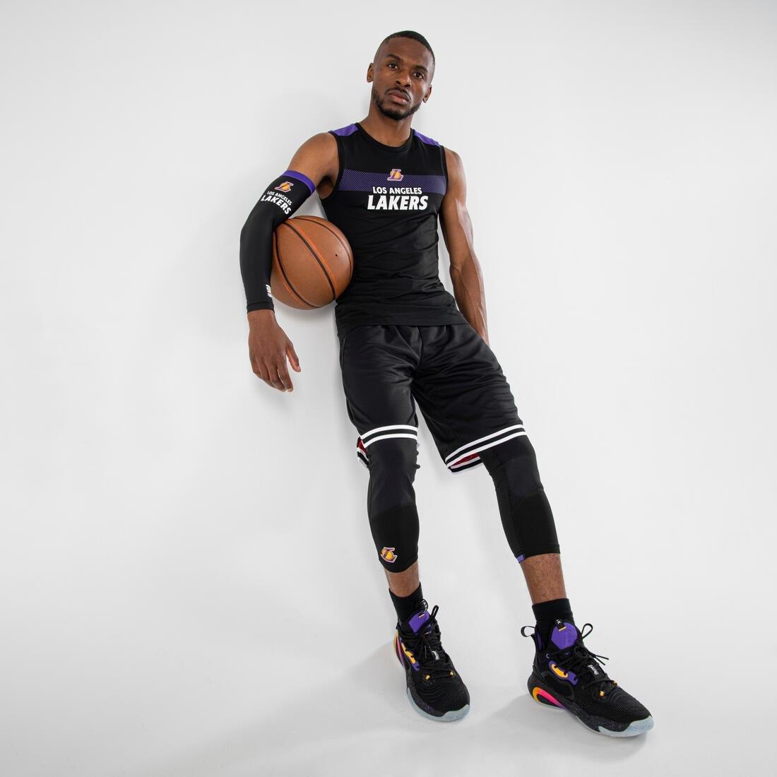 Men Basketball Base Layer Jersey Ut500 - Nba Los Angeles Lakers, Black, , large image number 7