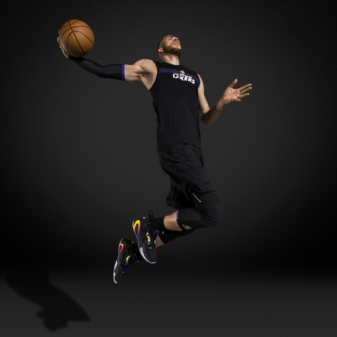 Men Basketball Base Layer Jersey Ut500 - Nba Los Angeles Lakers, Black, , large image number 9