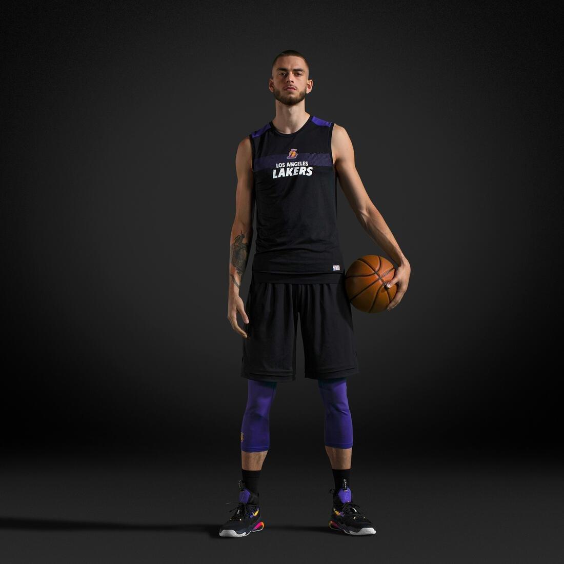 Men Basketball Base Layer Jersey Ut500 - Nba Los Angeles Lakers, Black, , large image number 10