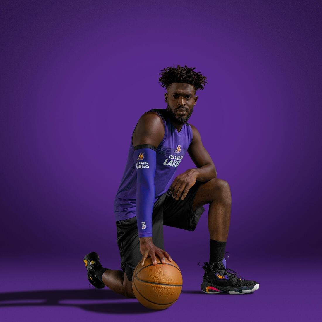 Men Basketball Base Layer Jersey Ut500 - Nba Los Angeles Lakers, Black, No Color, large image number 12