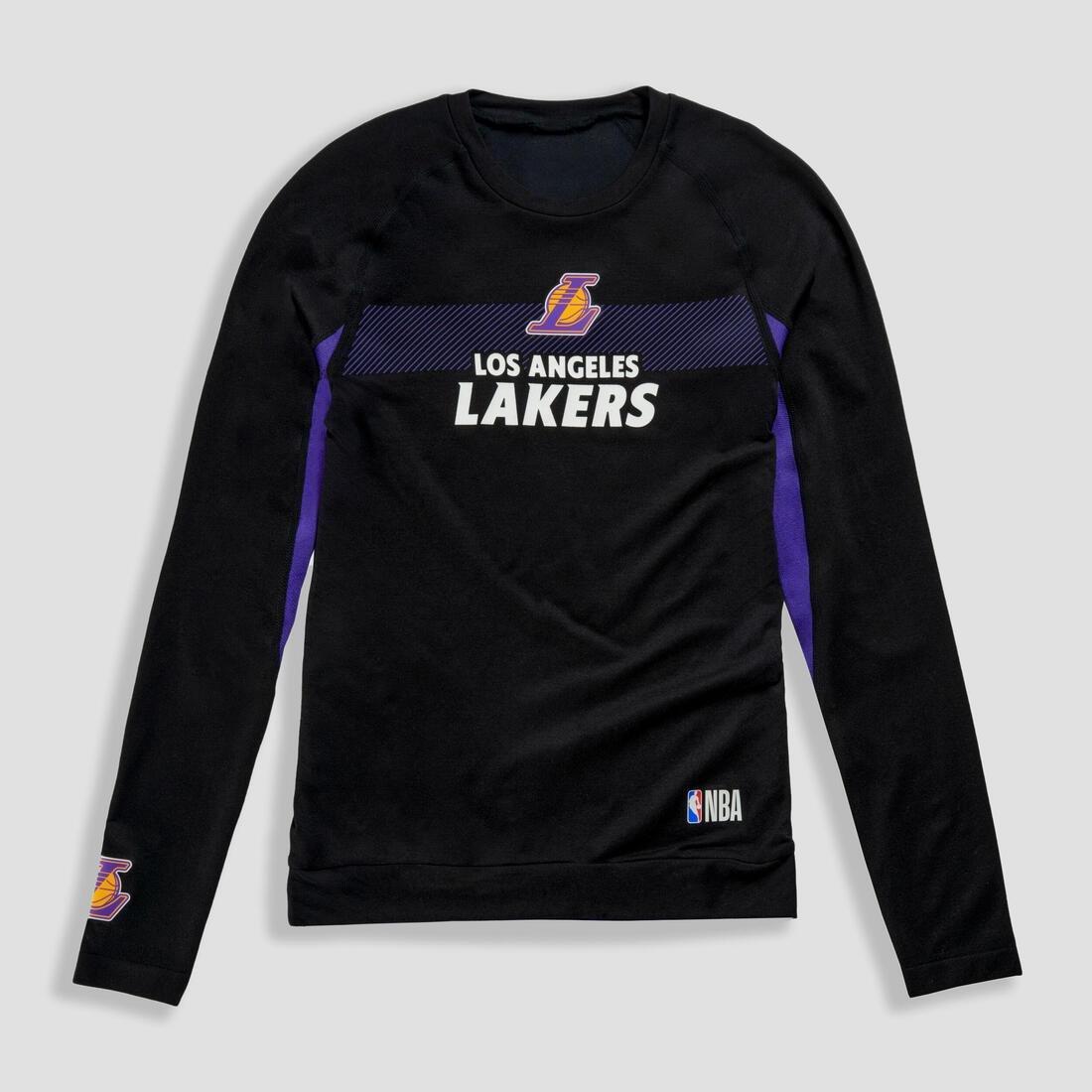 Kids Basketball Base Layer Jersey - Ut500 - Nba Los Angeles Lakers, Black, , large image number 3