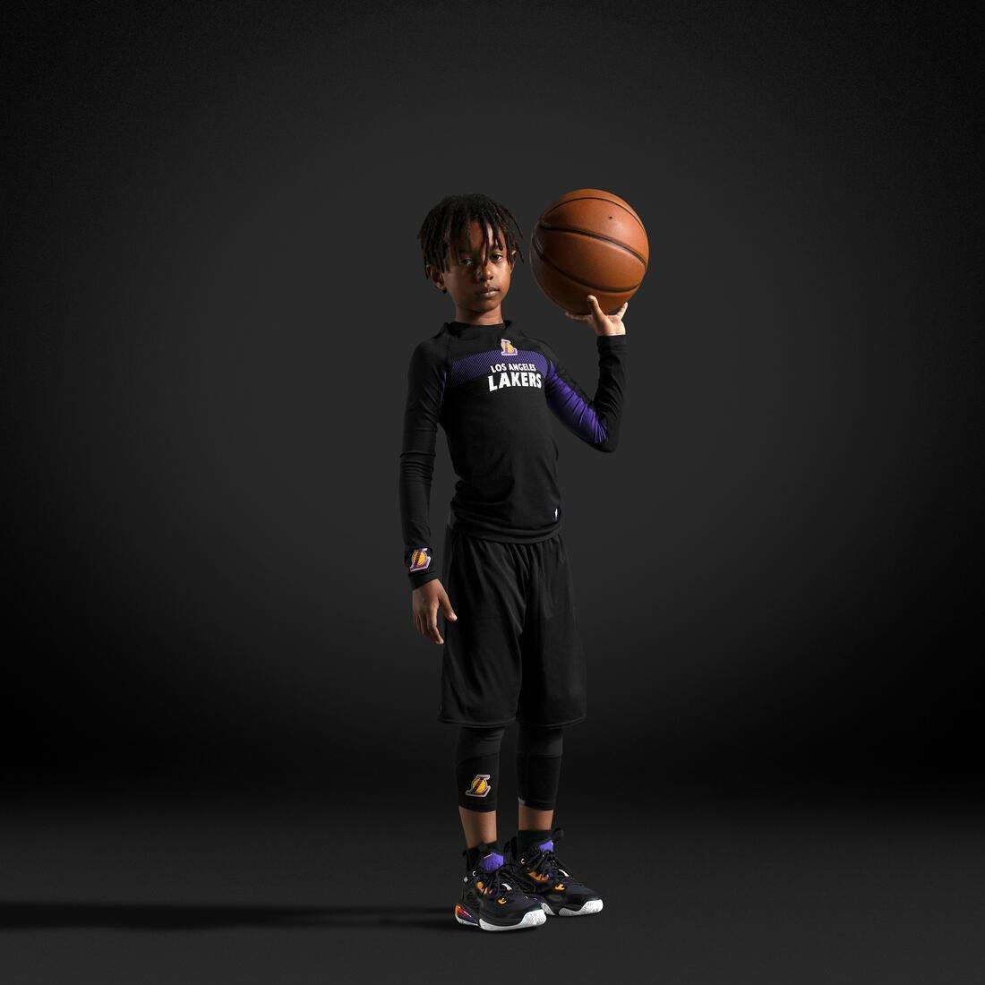 Kids Basketball Base Layer Jersey - Ut500 - Nba Los Angeles Lakers, Black, , large image number 10