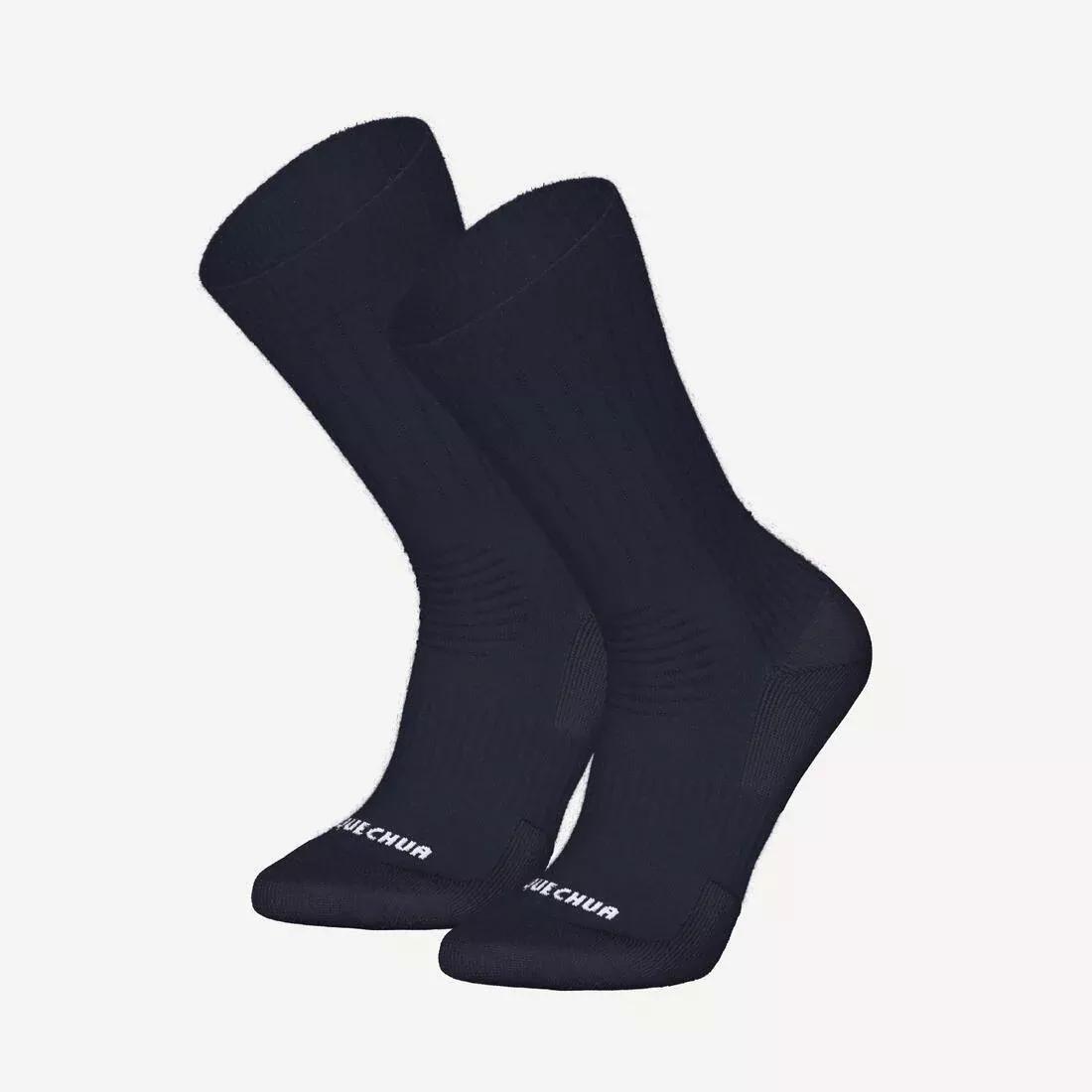 QUECHUA - Warm Hiking Socks - Sh100 Mid - Set Of 2, Blue