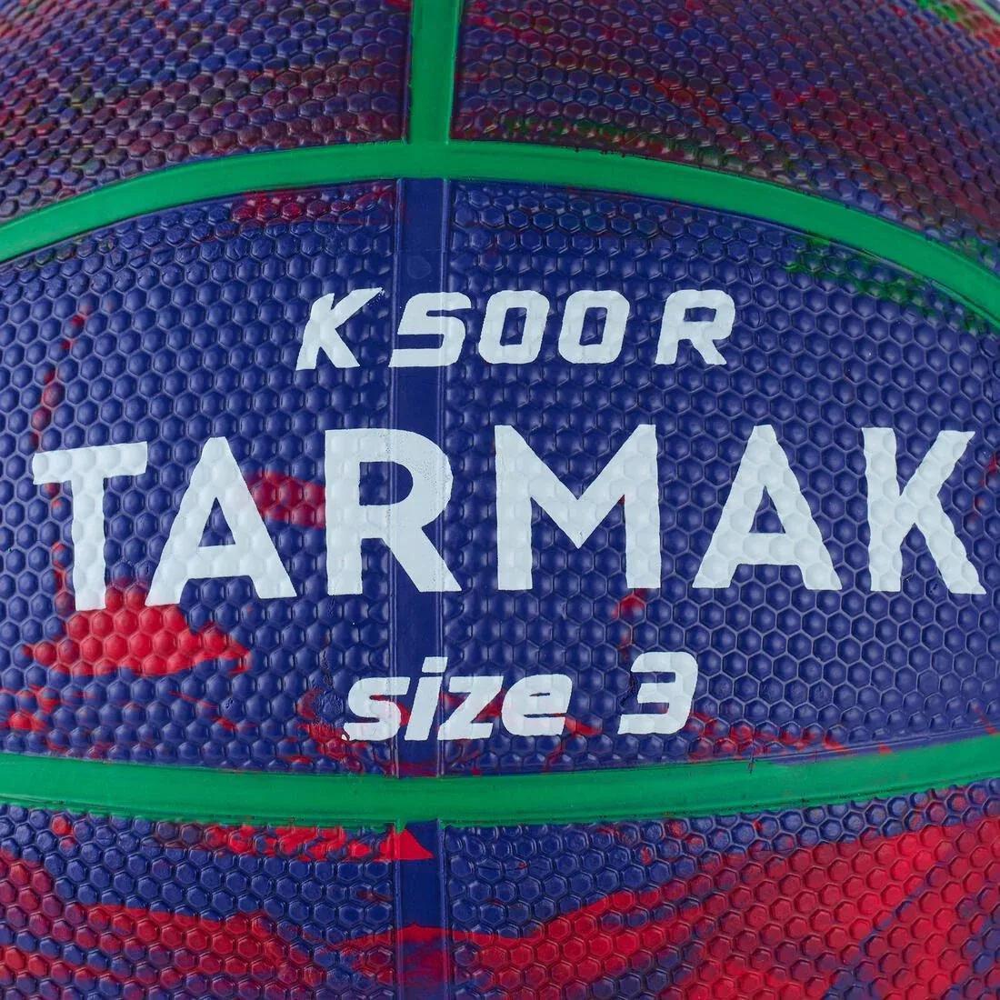 Kids Size 3 Basketball K500 Rubber, Blue, No Color, large image number 4