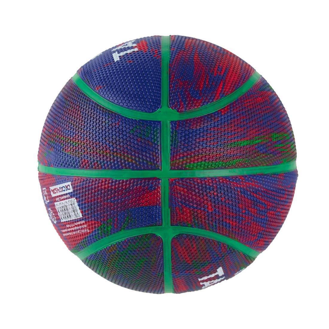 Kids Size 3 Basketball K500 Rubber, Blue, No Color, large image number 7