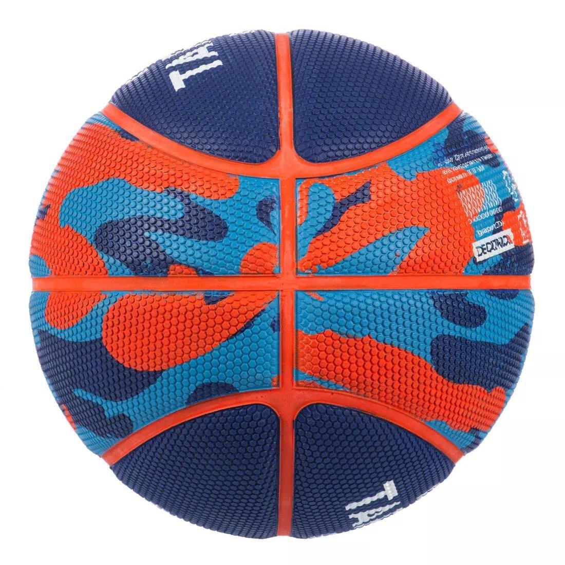 Kids Size 3 Basketball K500 Rubber, Blue, No Color, large image number 8