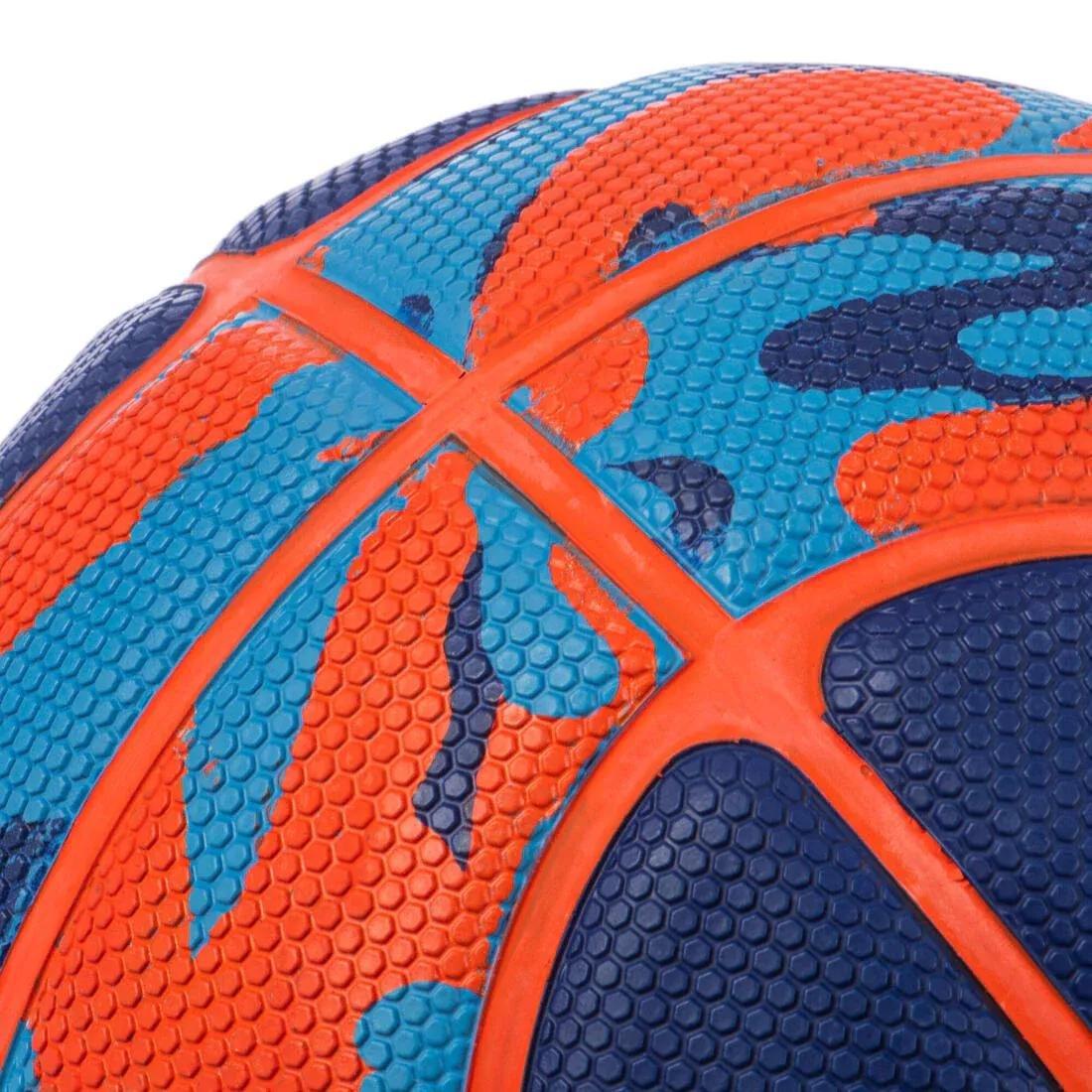 Kids Size 3 Basketball K500 Rubber, Blue, No Color, large image number 10