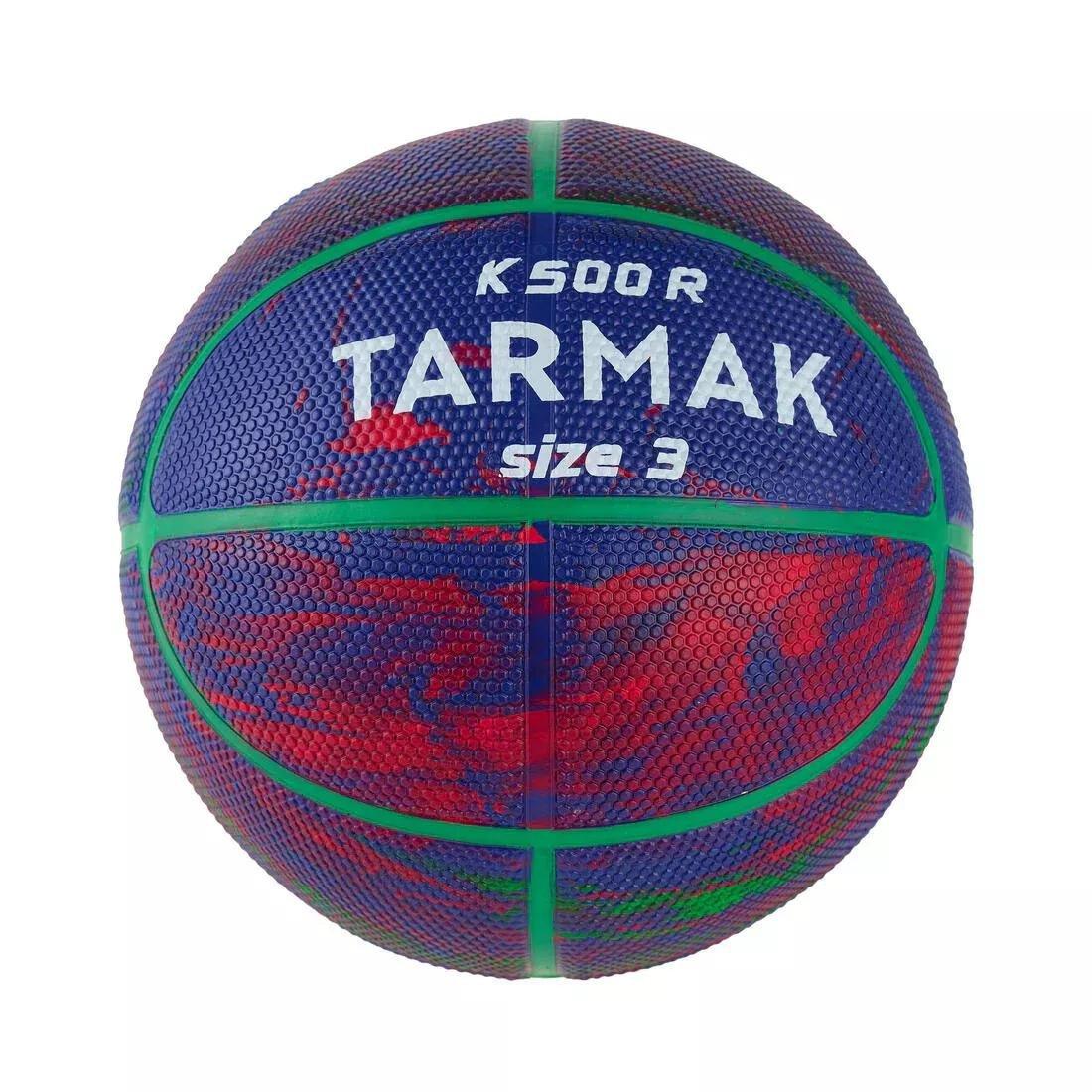 Kids Size 3 Basketball K500 Rubber, Blue, No Color, large image number 14