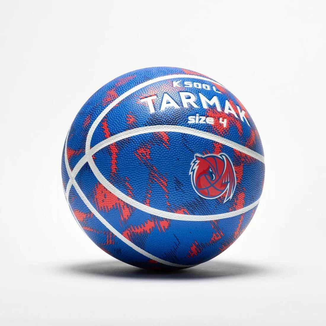 Unisex Kids Basketball - Size 4 K500 Aniball, Blue, No Color, large image number 3