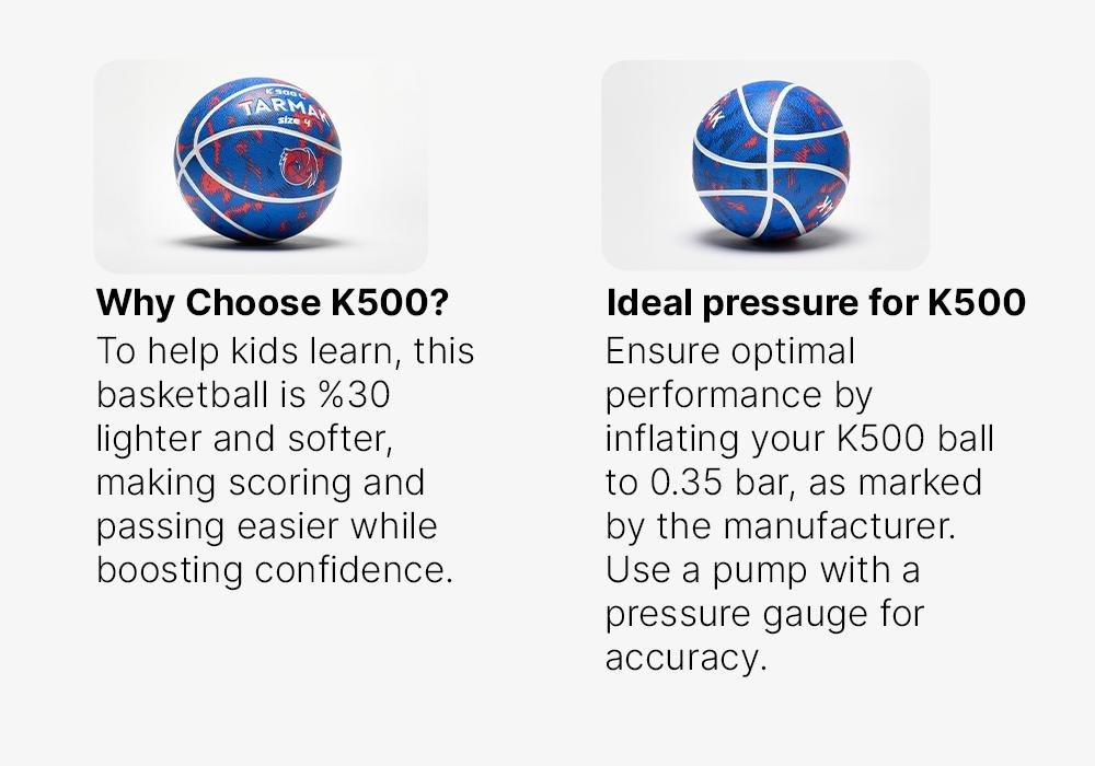 Unisex Kids Basketball - Size 4 K500 Aniball, Blue, No Color, medium