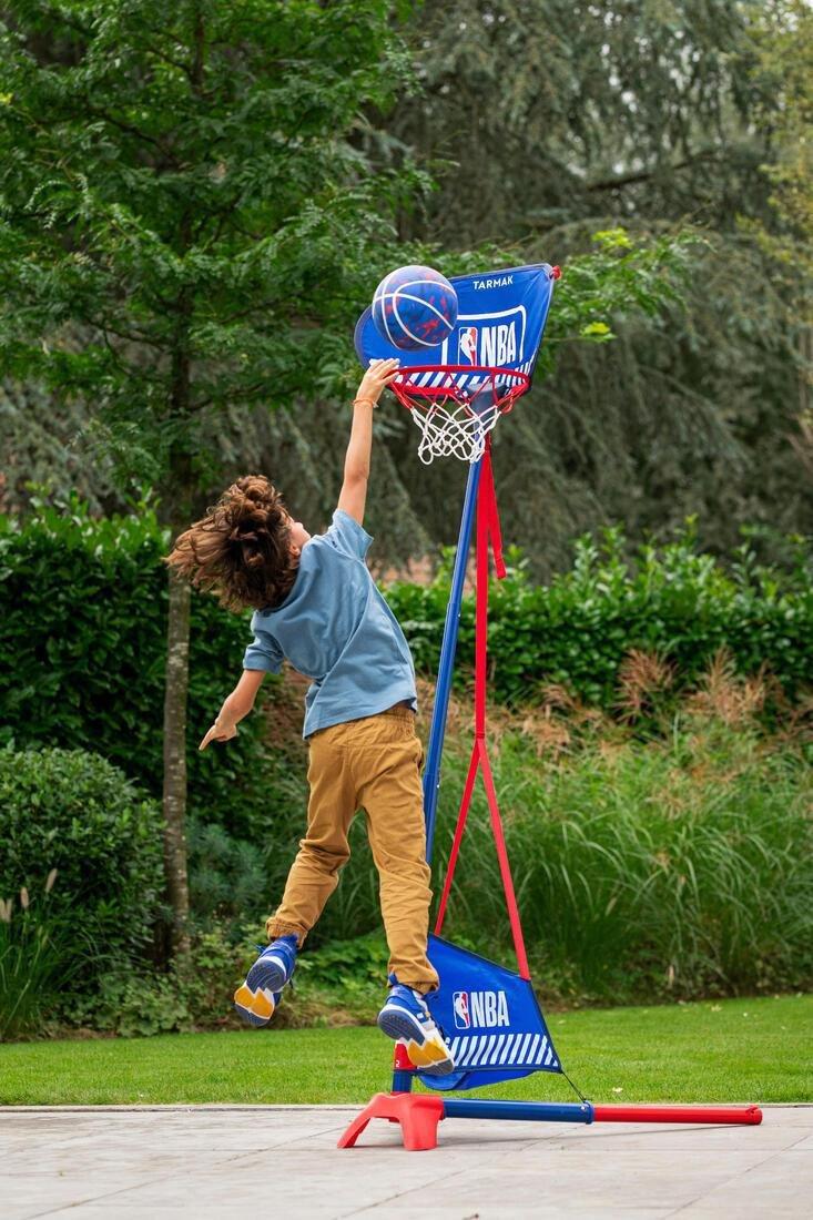 TARMAK - Basketball Hoop With Adjustable Stand - (From 1 M To 1.80 M) Hoop 500 Easy, Blue