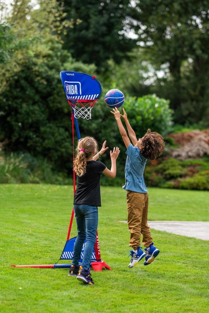 TARMAK - Basketball Hoop With Adjustable Stand - (From 1 M To 1.80 M) Hoop 500 Easy, Blue