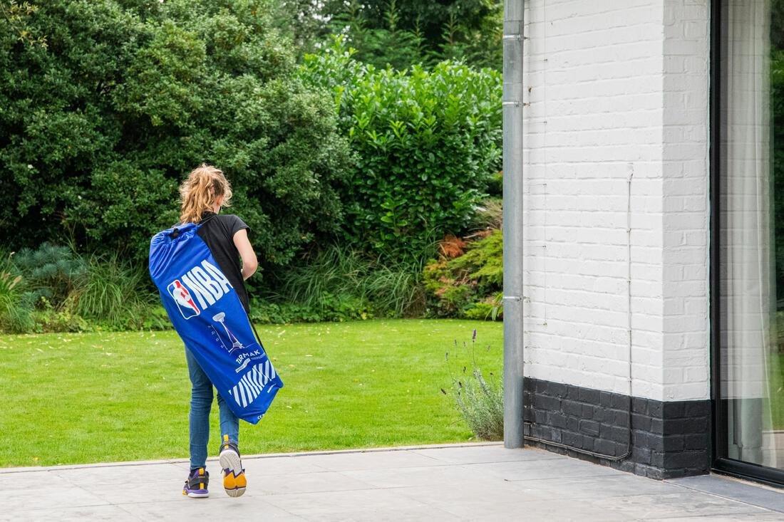 Basketball Hoop With Adjustable Stand - (From 1 M To 1.80 M) Hoop 500 Easy, Blue, No Color, large image number 12