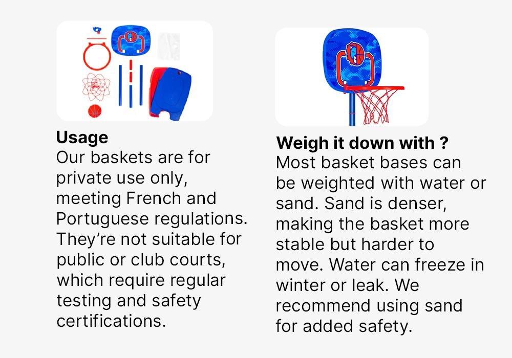 Kids Unisex Basketball Hoop - K100 (Up To Age 5), Blue, No Color, medium