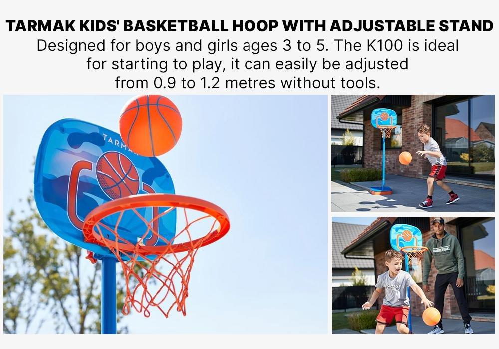 Kids Unisex Basketball Hoop - K100 (Up To Age 5), Blue, No Color, medium