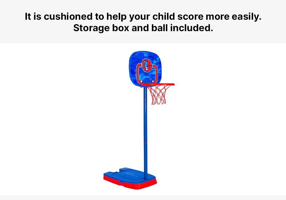 Kids Unisex Basketball Hoop - K100 (Up To Age 5), Blue, No Color, medium