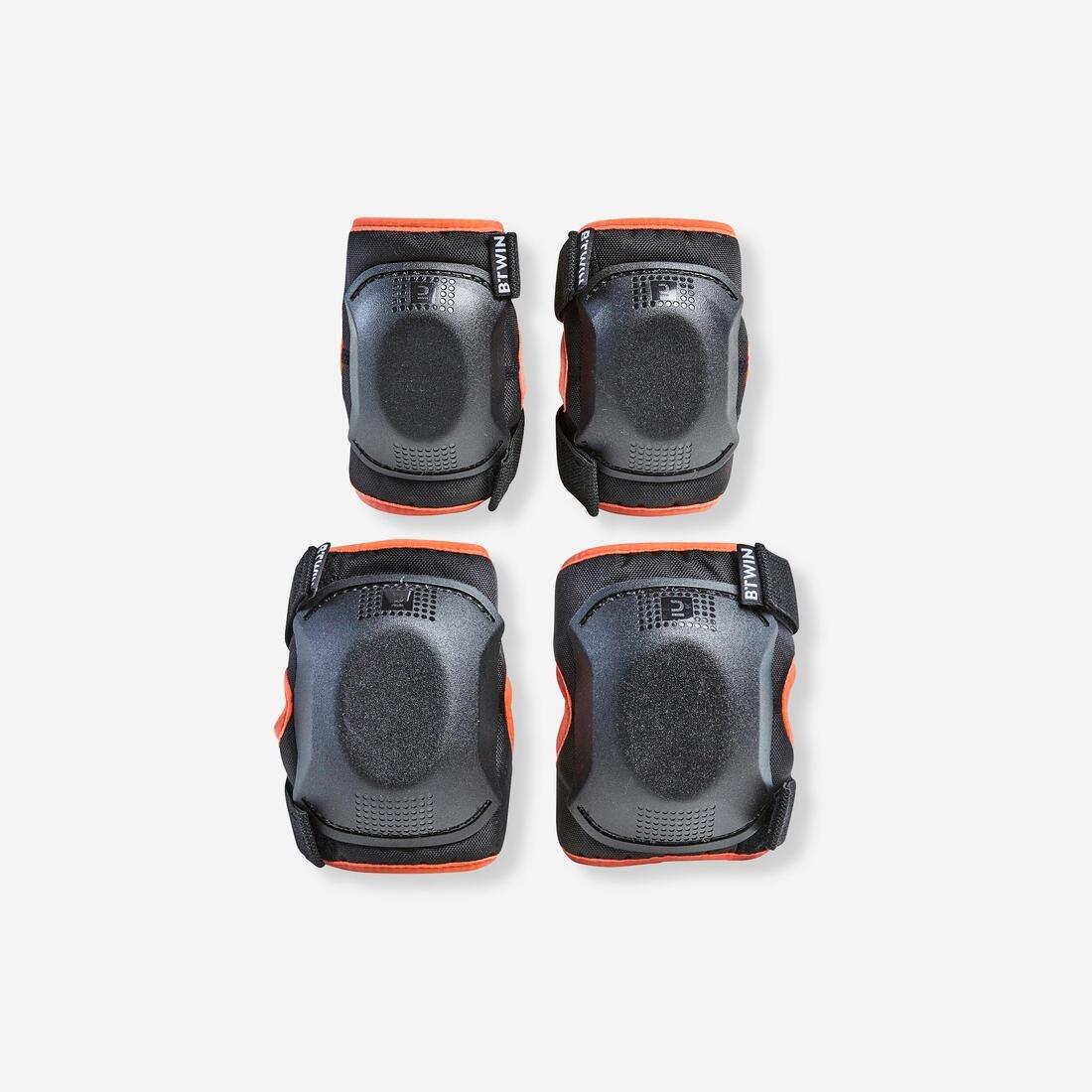 Unisex One Size Cycling Elbow And Knee Protectors Set - 3-6 Years, Black, No Color, large image number 0