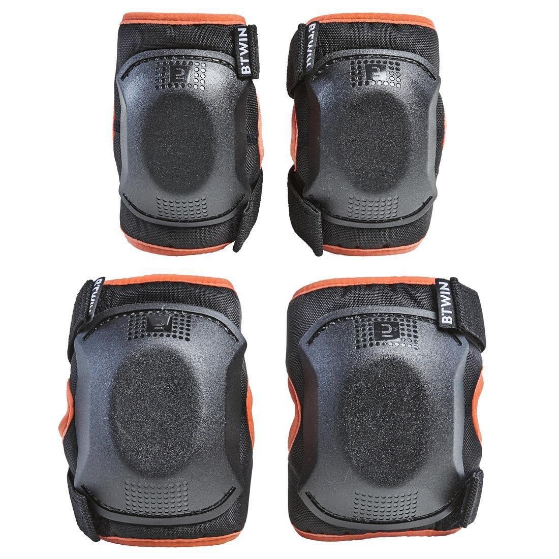 Unisex One Size Cycling Elbow And Knee Protectors Set - 3-6 Years, Black, No Color, large image number 1