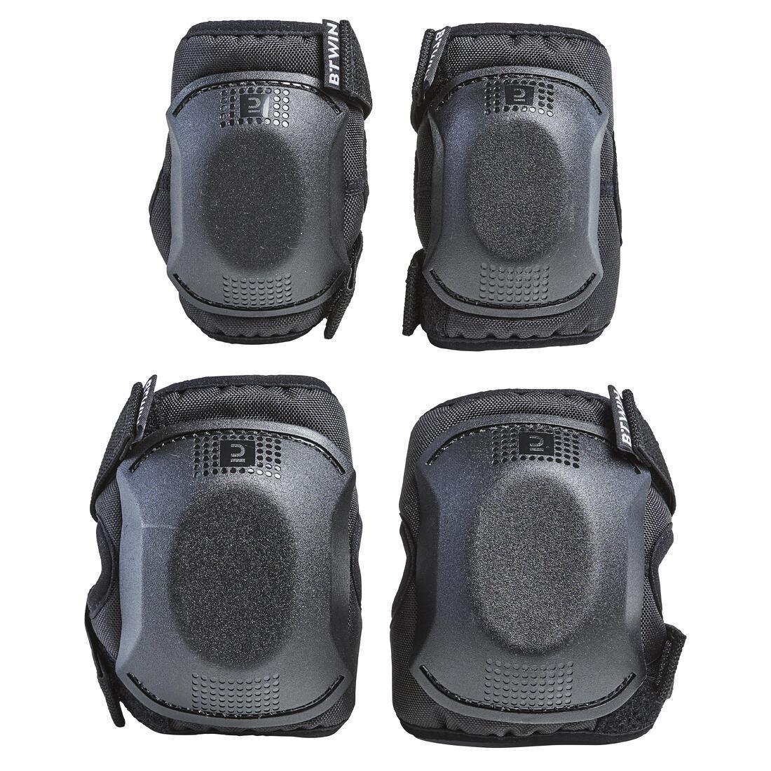 Unisex One Size Cycling Elbow And Knee Protectors Set - 3-6 Years, Black, No Color, large image number 8