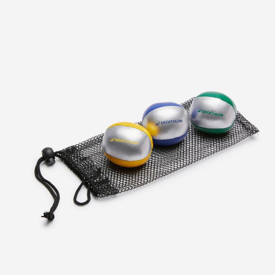 Three-Pack of Juggling Balls for Small Hands 55 mm - 60 g and Carrying Bag, Multicolour, No Color, large image number 7
