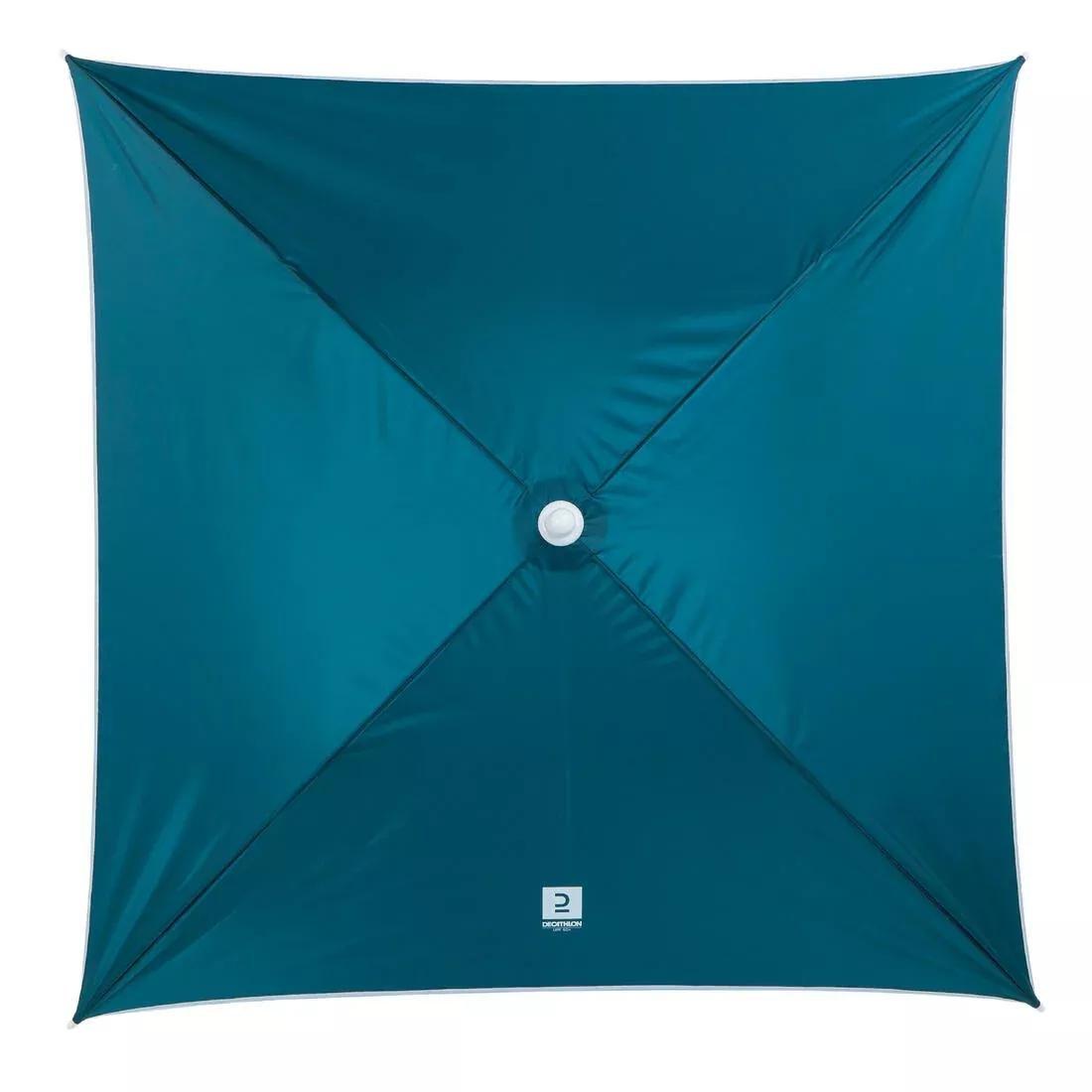 TEAL BLUE SQUARE BEACH PARASOL 1 PERSON UPF 50+ - PARUV 125 BLUE, No Color, large image number 2