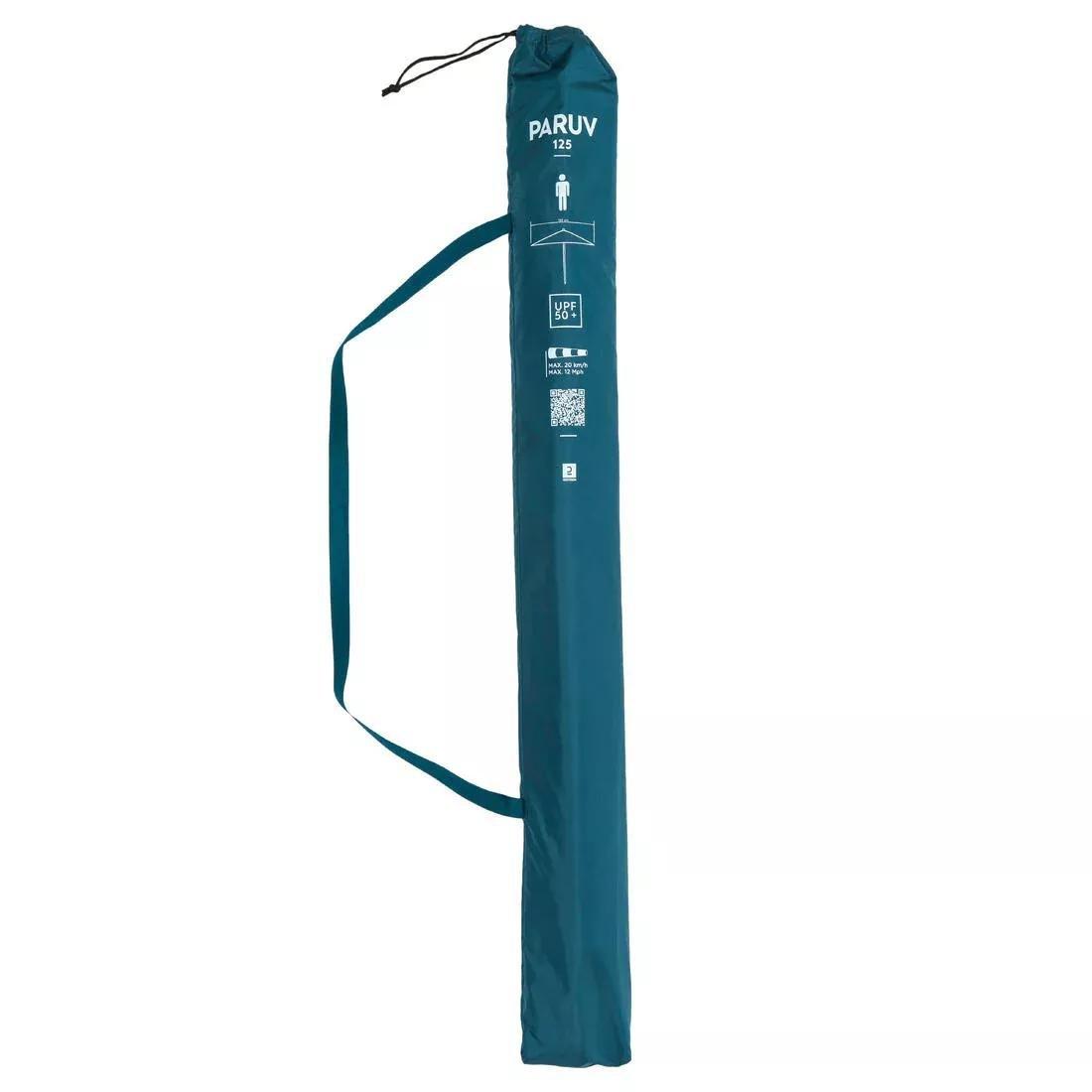 TEAL BLUE SQUARE BEACH PARASOL 1 PERSON UPF 50+ - PARUV 125 BLUE, No Color, large image number 6