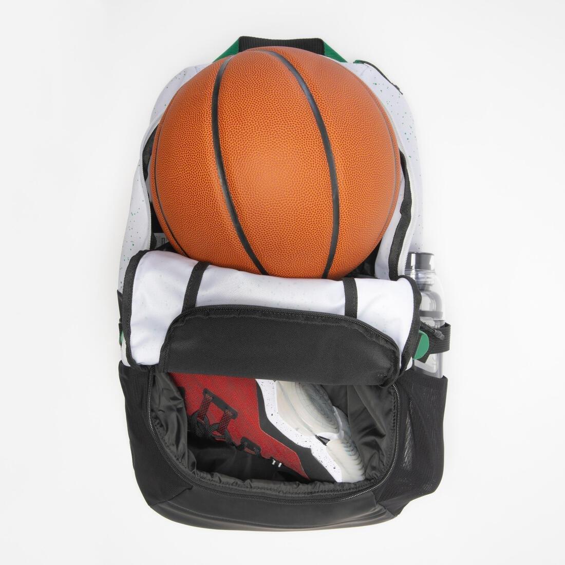 Basketball Backpack 25 L NBA 500, silver grey, No Color, large image number 4