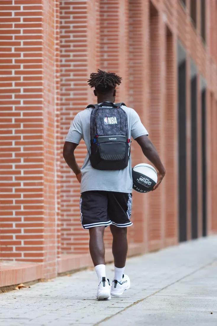 Basketball Backpack 25 L NBA 500, silver grey, No Color, large image number 6