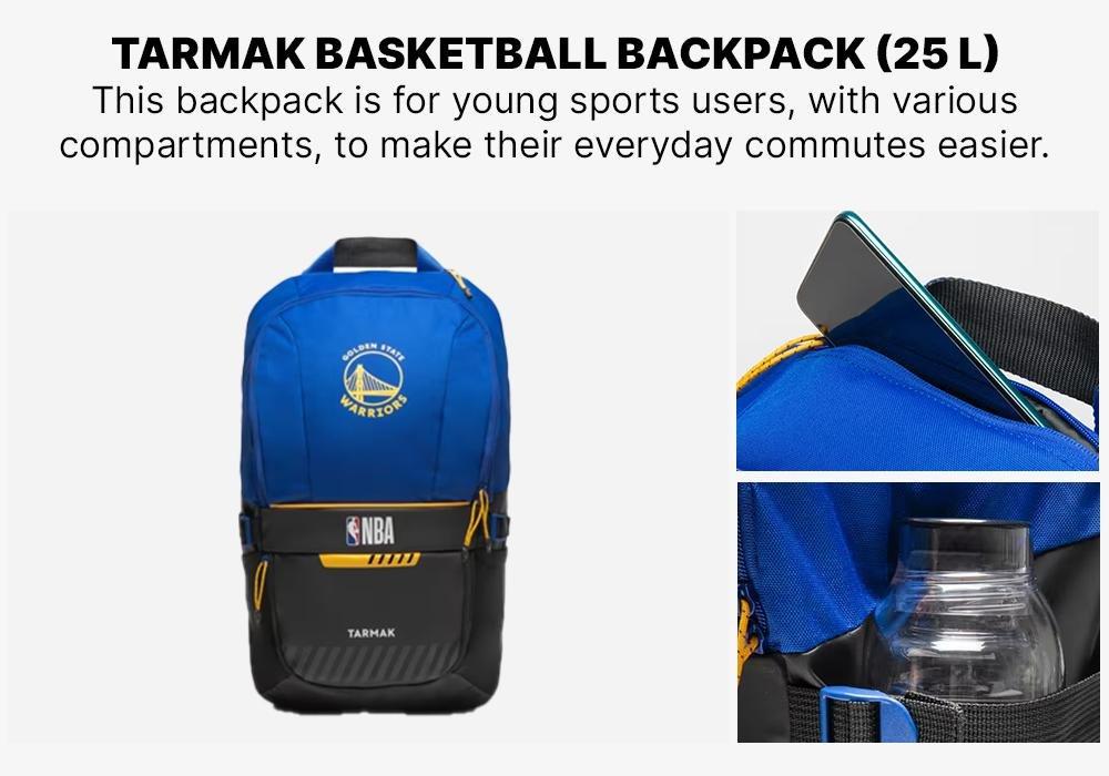 25L Basketball Backpack - Chicago Bulls Nba 500, Navy, No Color, large image number 17