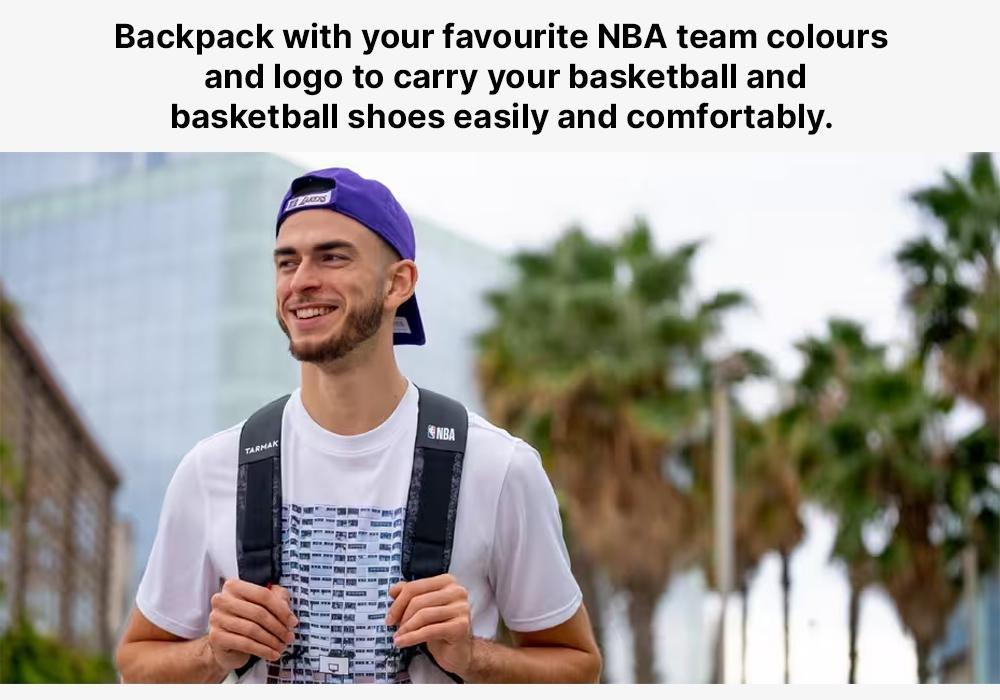 25L Basketball Backpack - Chicago Bulls Nba 500, Navy, No Color, large image number 18