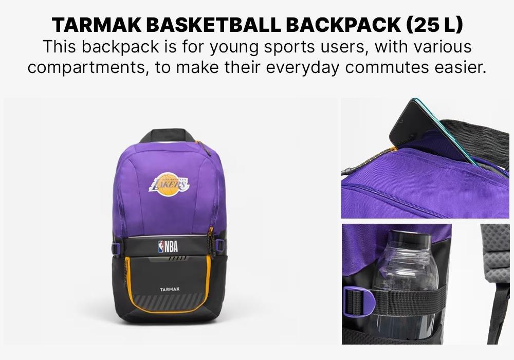 25L Basketball Backpack - Chicago Bulls Nba 500, Pink, No Color, large image number 17