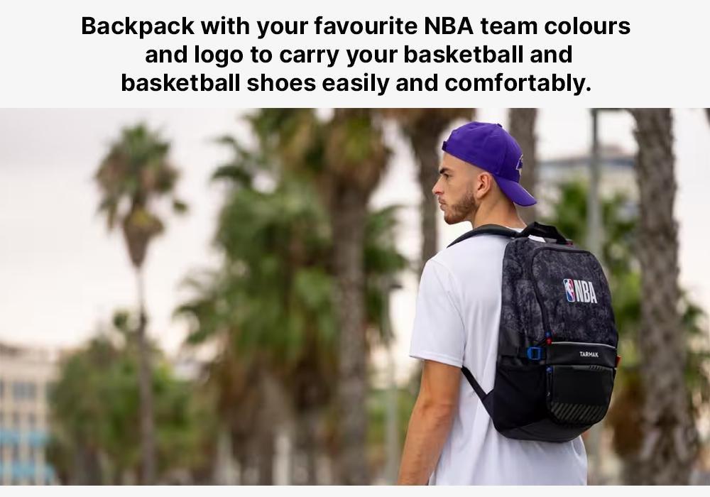 25L Basketball Backpack - Chicago Bulls Nba 500, Pink, No Color, large image number 18