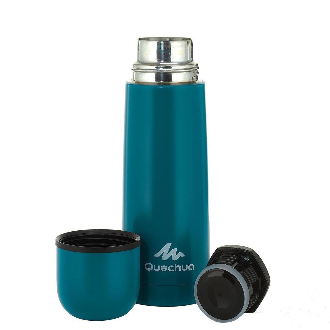 QUECHUA - Stainless Steel Isothermal Bottle - 0.4L, Blue