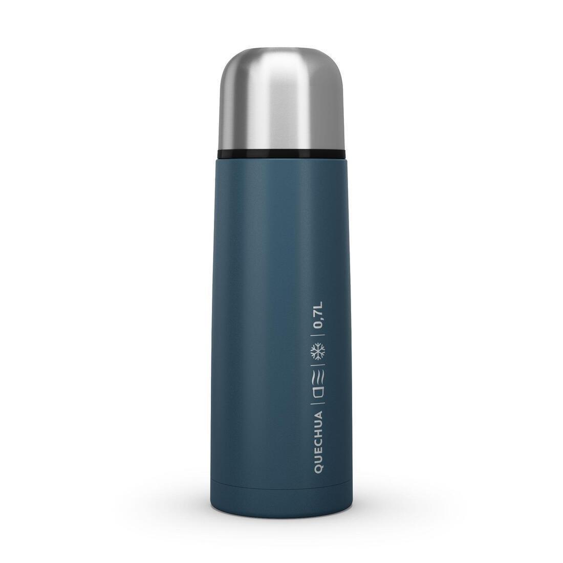 QUECHUA - Stainless Steel Isothermal Bottle - 0.7 L, Blue