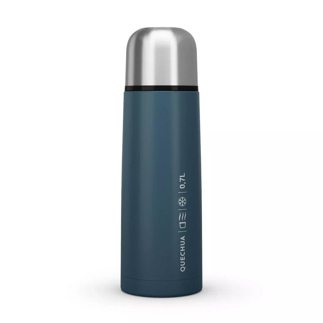 QUECHUA - Stainless Steel Isothermal Bottle - 0.7 L, Blue