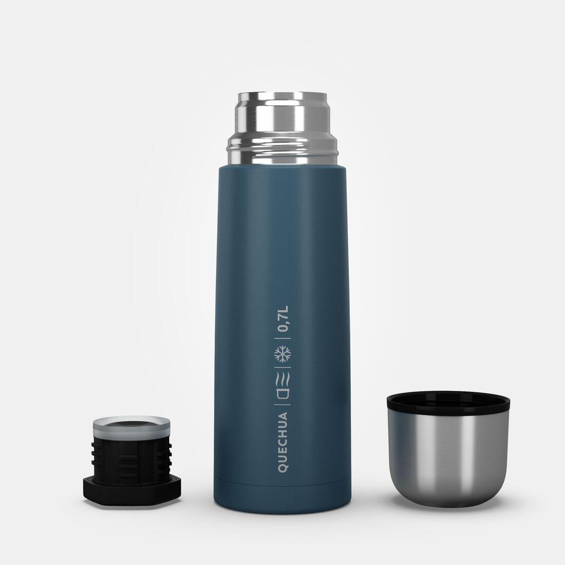 QUECHUA - Stainless Steel Isothermal Bottle - 0.7 L, Blue