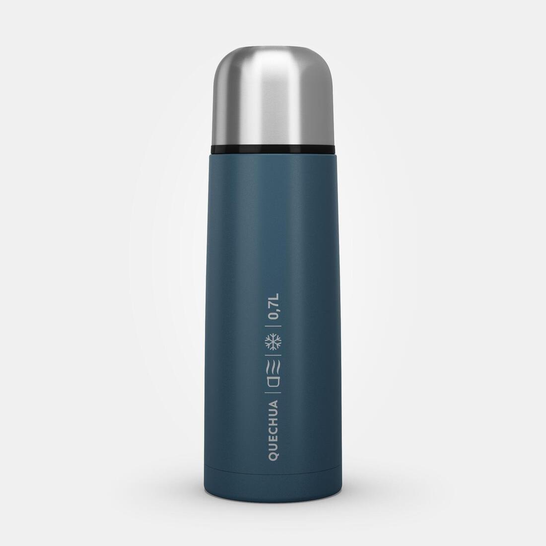 QUECHUA - Stainless Steel Isothermal Bottle - 0.7 L, Blue