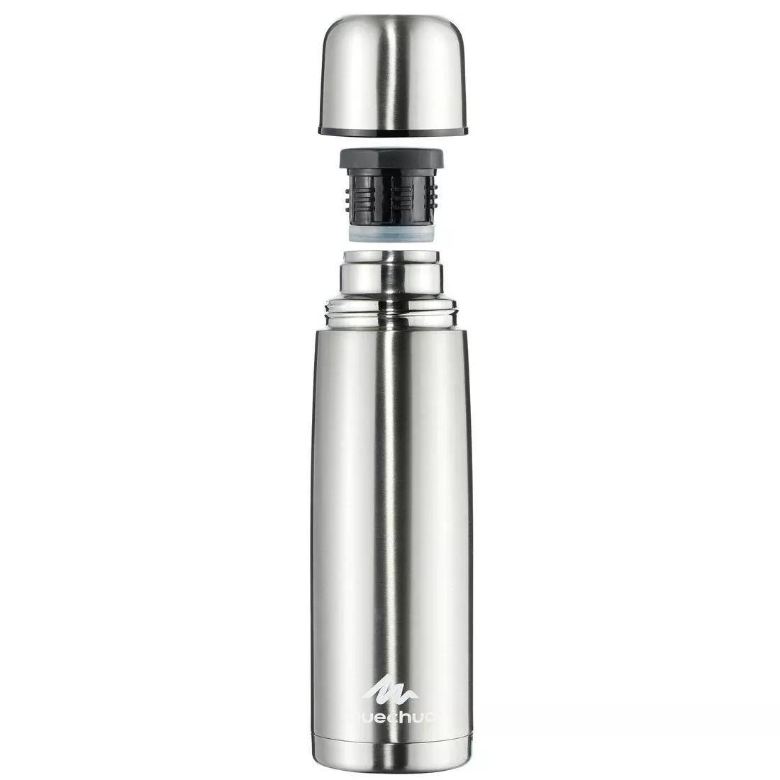 QUECHUA - Stainless Steel Isothermal Bottle - 1L, Blue