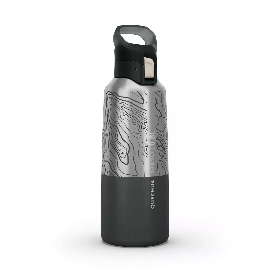 Stainless Steel Hiking Bottle - 0.8L Limited Edition Mh500, Grey, No Color, medium