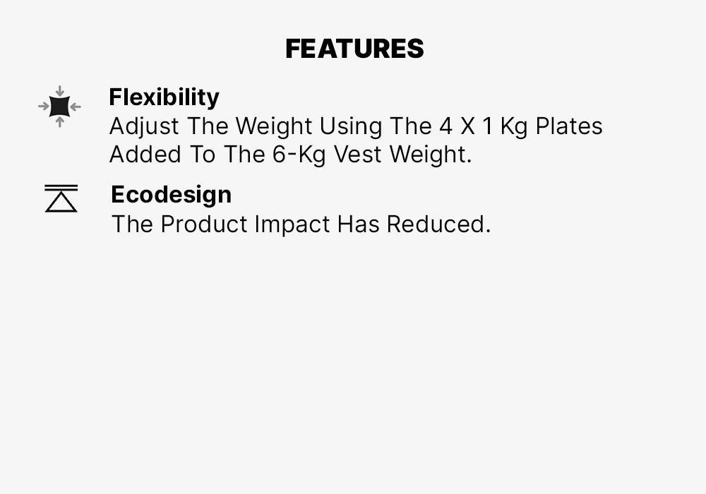 Weight Training And Cross Training Weight Vest - Adjustable 6-10Kg, Black, No Color, large image number 11