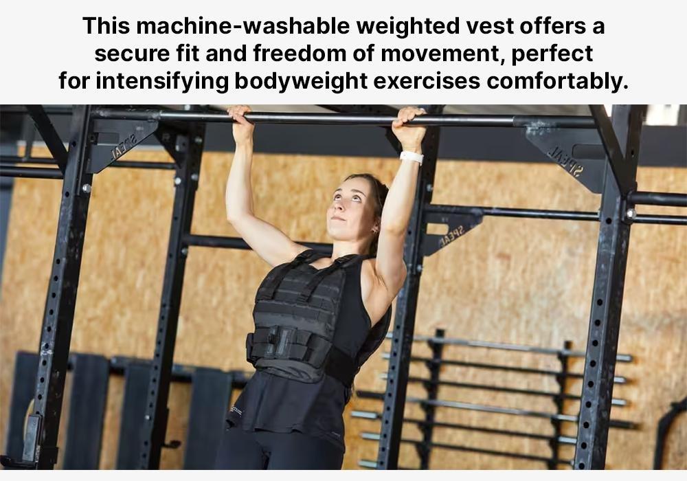 Weight Training And Cross Training Weight Vest - Adjustable 6-10Kg, Black, No Color, large image number 15