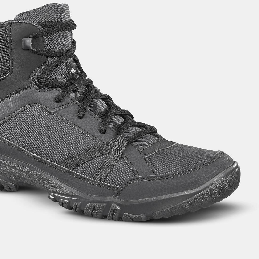 QUECHUA - Men Walking Boots - Nh100 Mid, Grey