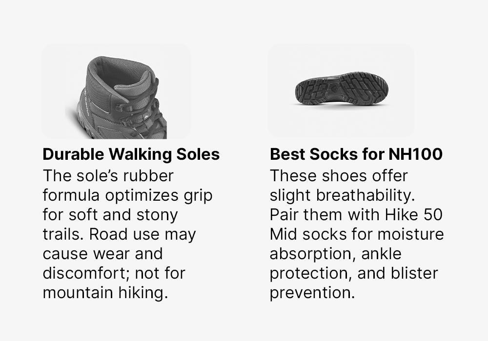 Men Walking Boots - Nh100 Mid, Grey, , large image number 17