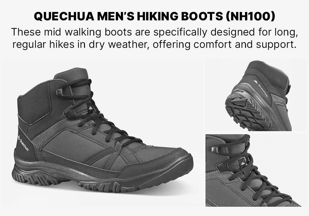 Men Walking Boots - Nh100 Mid, Grey, , large image number 18