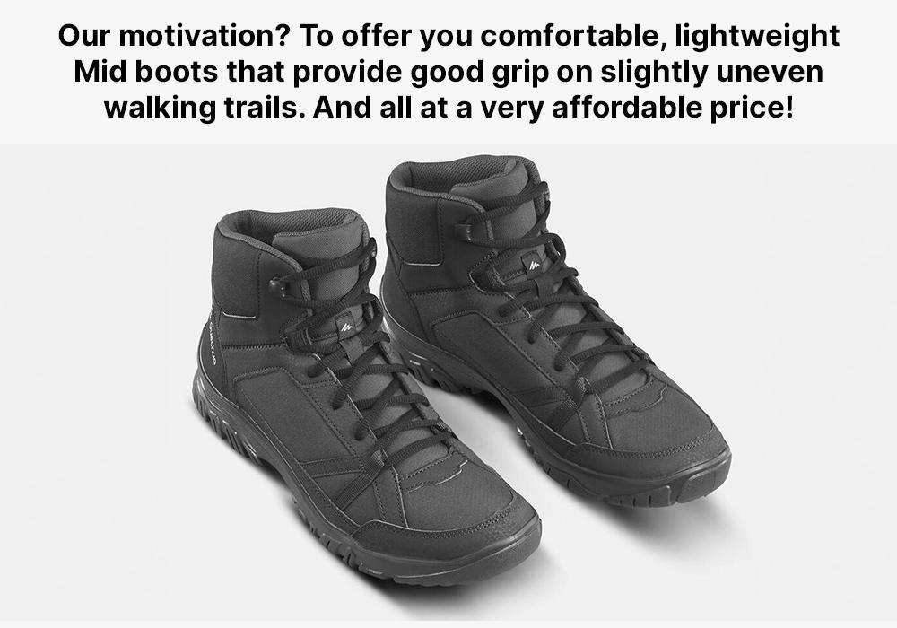 Men Walking Boots - Nh100 Mid, Grey, , large image number 19