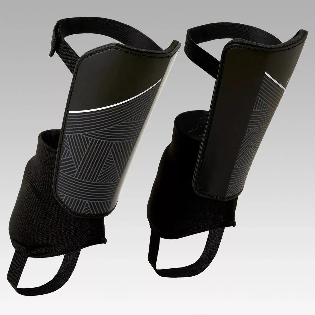 Kids Unisex Football Shin Pads - Essential 140, Black, , large image number 0