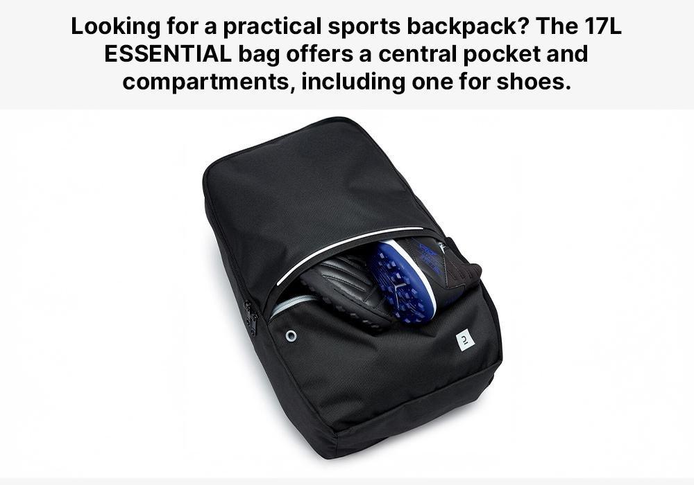 17L Essential Backpack, Grey, No Color, medium