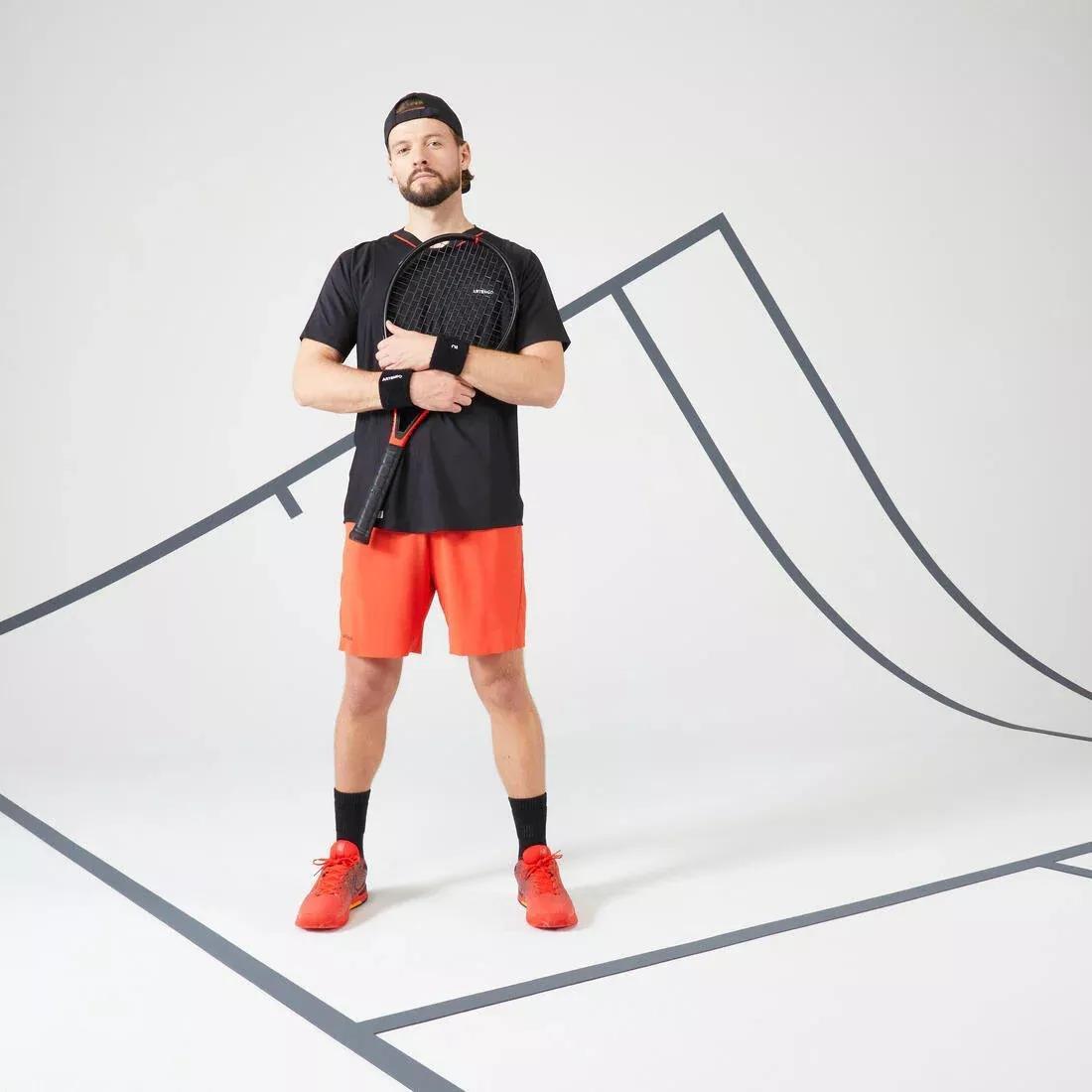 Men Tennis Short-Sleeved T-Shirt - Dry Vn, Black, , large image number 10